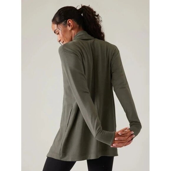 Athleta Pranayama Restore Wrap Cardigan Medium Grey XS - Picture 2 of 8
